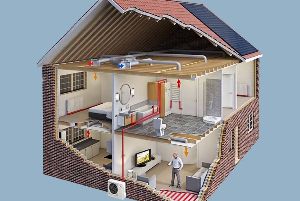 air source heat pump diagram